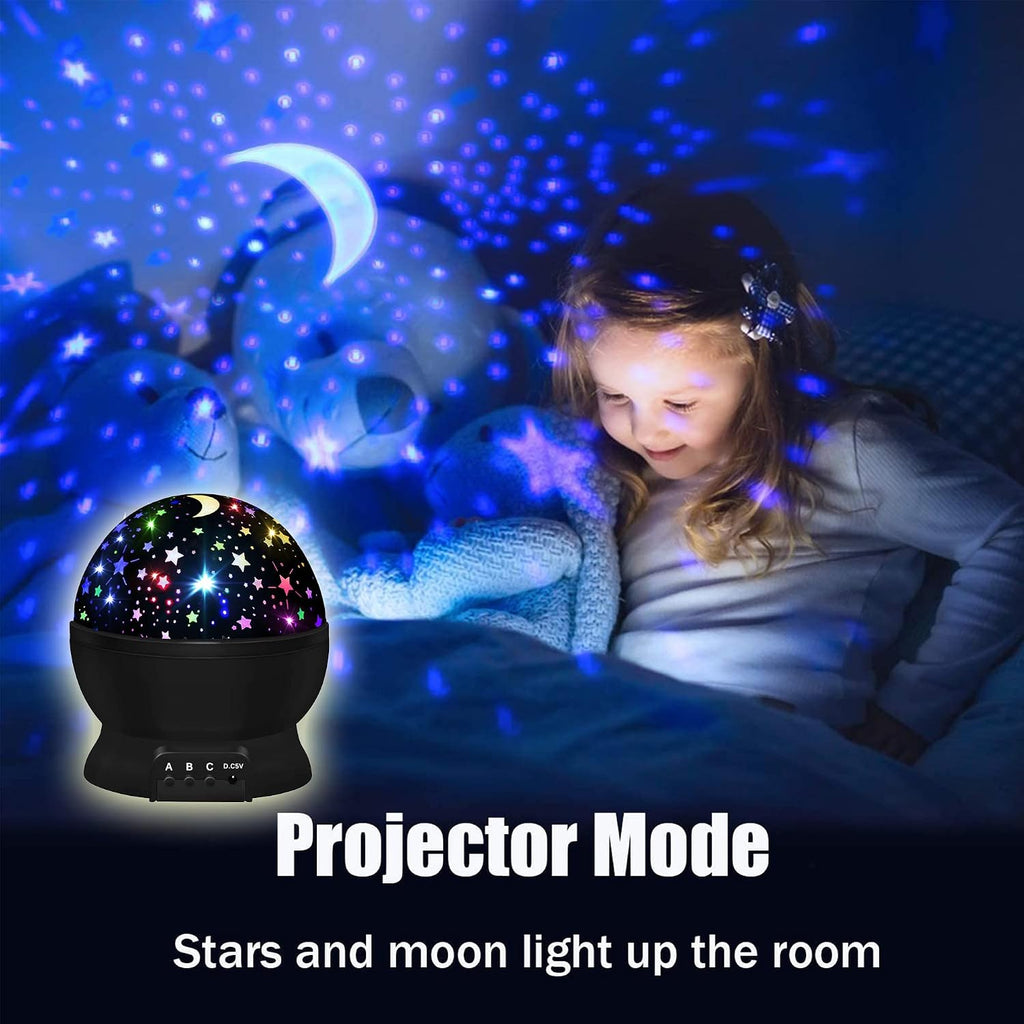 Night Light for Kids, Boys Toys for 3 4 5 6 7 8 Year Old Boys, Star Projector 360 Degree Rotation - 4 LED Bulbs 16 Light Color Changing…