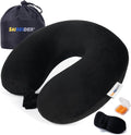Saireider Neck Pillows for Travel 100% Memory Foam Adjustable Travel Pillows with Storage Bag, Sleep Mask and Earplugs-help reduce The…
