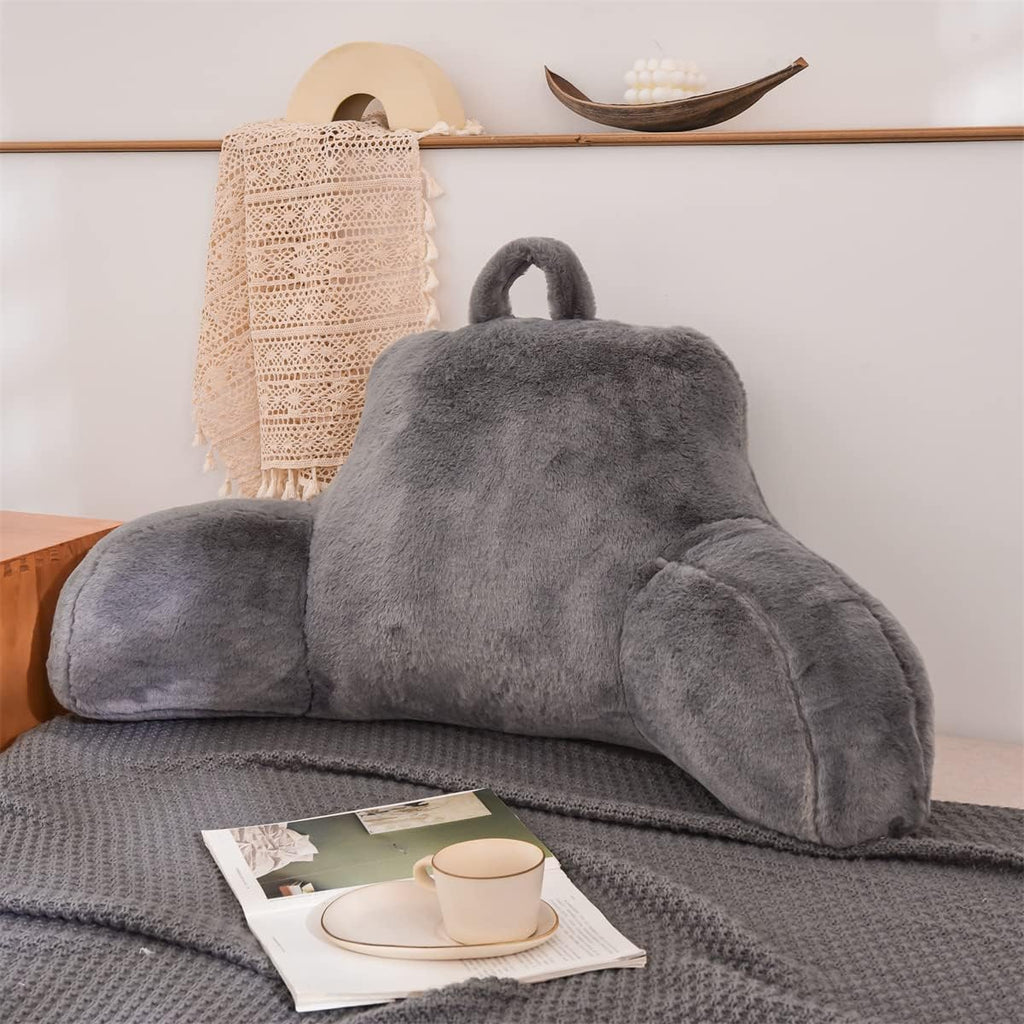 Holawakaka Large Reading Pillow for Sitting up in Bed Sofa Kids Teens, Backrest Pillow with Arms for Boys Girls Women Petites Pregnancy, Ba…
