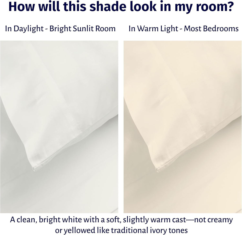 CaliforniaDesignDen California Design Den King Size Sheets Set - Certified 100% Egyptian Cotton Sheets King Bed Sheet Set with Deep Pockets…
