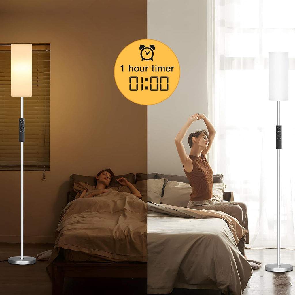 Ambimall 64'' Floor Lamps for Living Room with Remote Control and Stepless Dimmable Colors Temperature & Brightness, 9W Bulb…