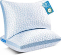 Qutool Enhanced Cooling Pillows for Sleeping, CertiPUR-US Shredded Memory Foam Pillows Standard Size Set of 2 for Hot Sleeper, Adjustable P…