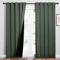 Nicetown 100% Blackout Window Curtain Panels, Cold and Full Light Blocking Drapes with Black Liner for Nursery, 84 inches Drop Thermal Insu…