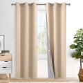 Xwzo Total Blackout Curtains 84 Inches Long - Thermal Insulated Black Liner, Noise Reducing & Heat Blocking Drapes for Hall and Studio Wind…
