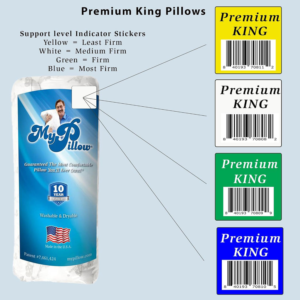 MyPillow Bedding Bed Pillows for Sleeping King Size, Gusseted for Back, Stomach or Side Sleepers - My Pillow Premium Pillow [King, Medium]