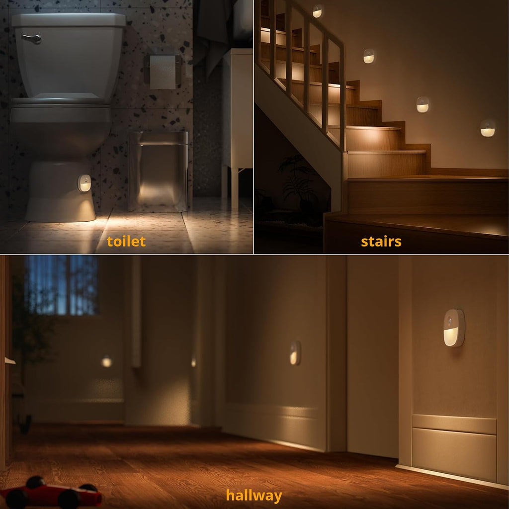Lyridz Rechargeable Night Light, Motion Sensor Battery Nightlight, Mini Stick-on LED Closet Light, 1-20LM Dimmable Brightness for…