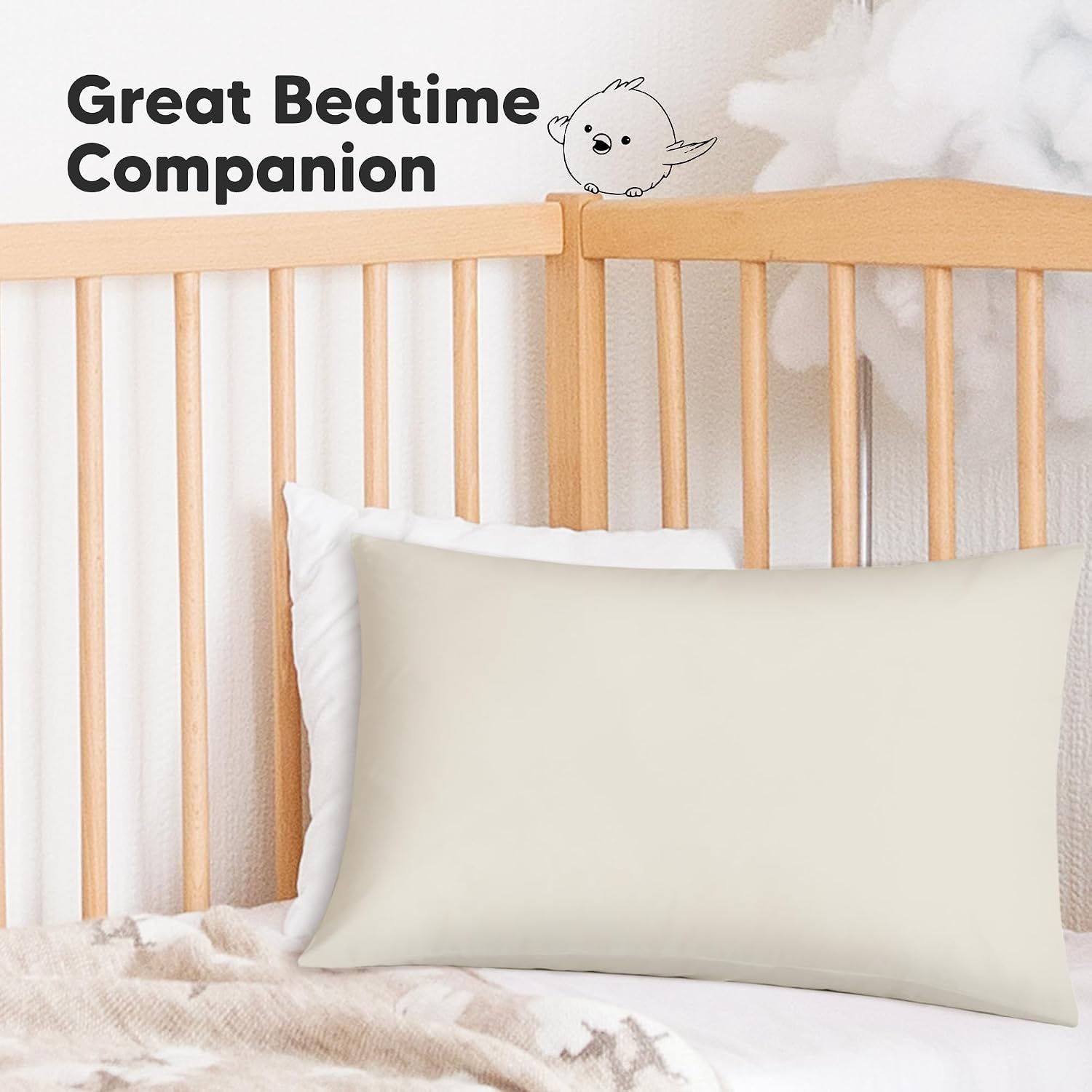 KeaBabies Toddler Pillowcase 13"x18" - Organic Cotton Toddler Pillowcase for Kids, Boys, Girls, Soft & Durable Cotton Cover for Miniature…