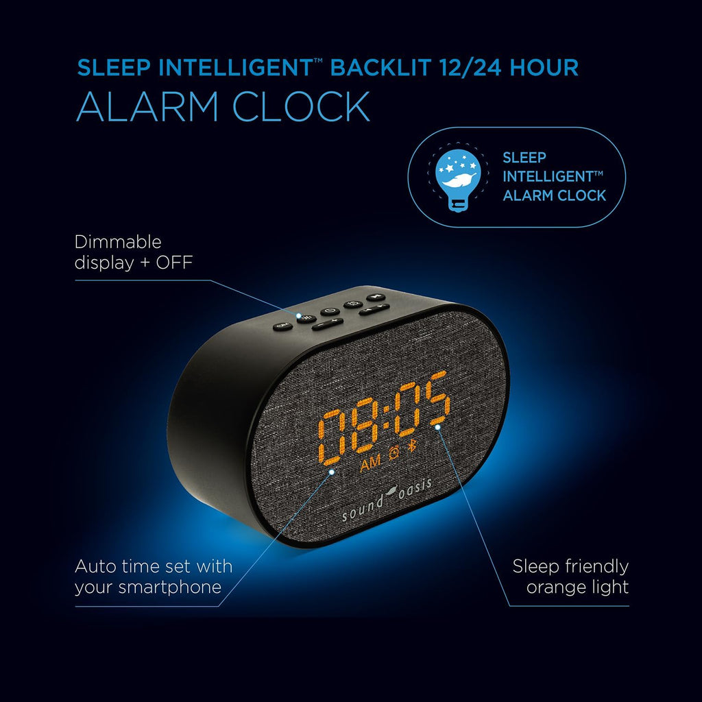 SoundOasis Sound Oasis® Bluetooth® Sleep Sound relaxation System® Alarm Clock - Sleep Better, Manage and Mask Tinnitus, 30 Built-in…