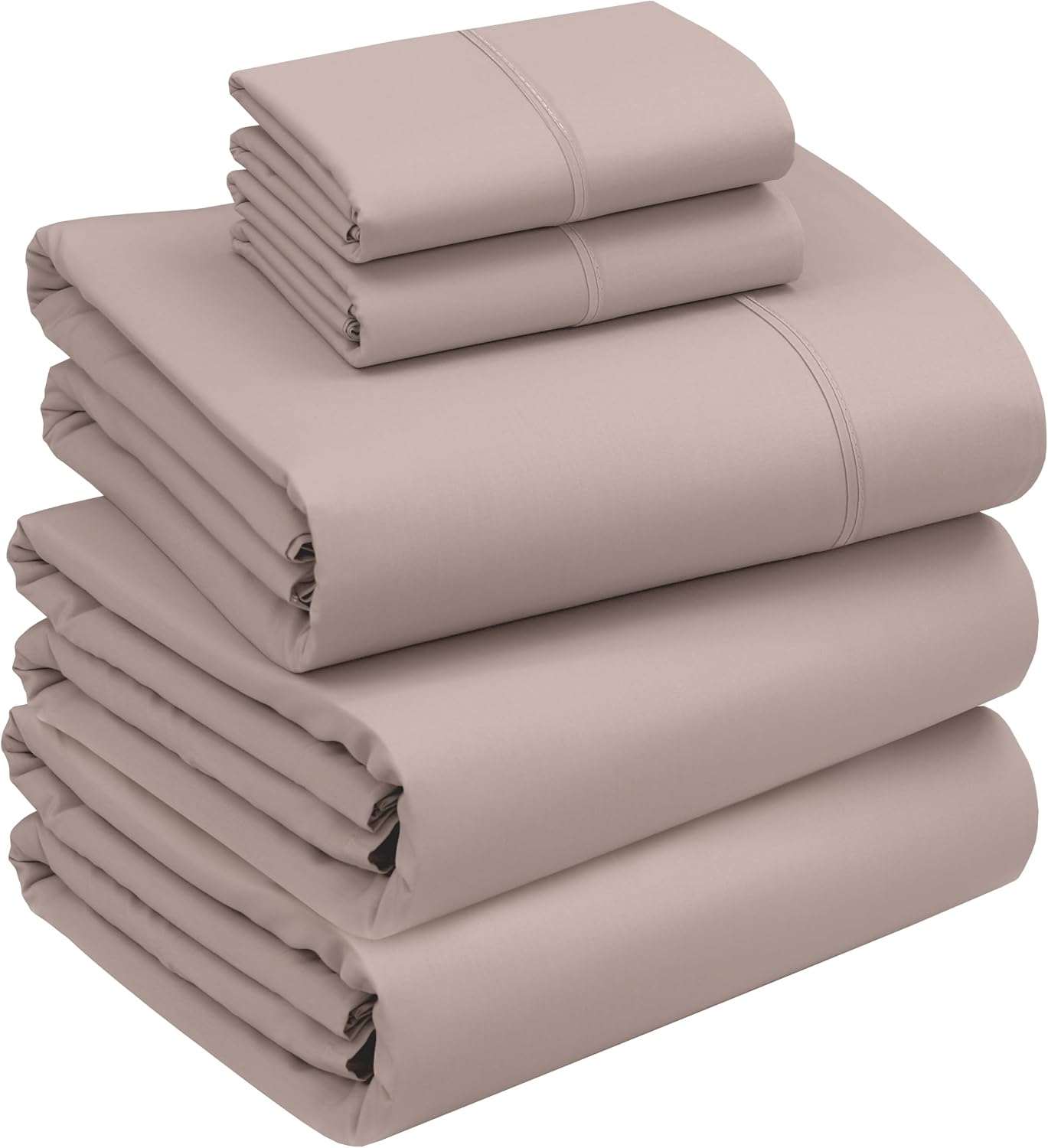 Ruvanti 100% Cotton Percale Sheets Split King Size – Crisp Cooling Bed Sheets for Hot Sleepers, Deep Pocket 16”, Soft Breathable & Durable…