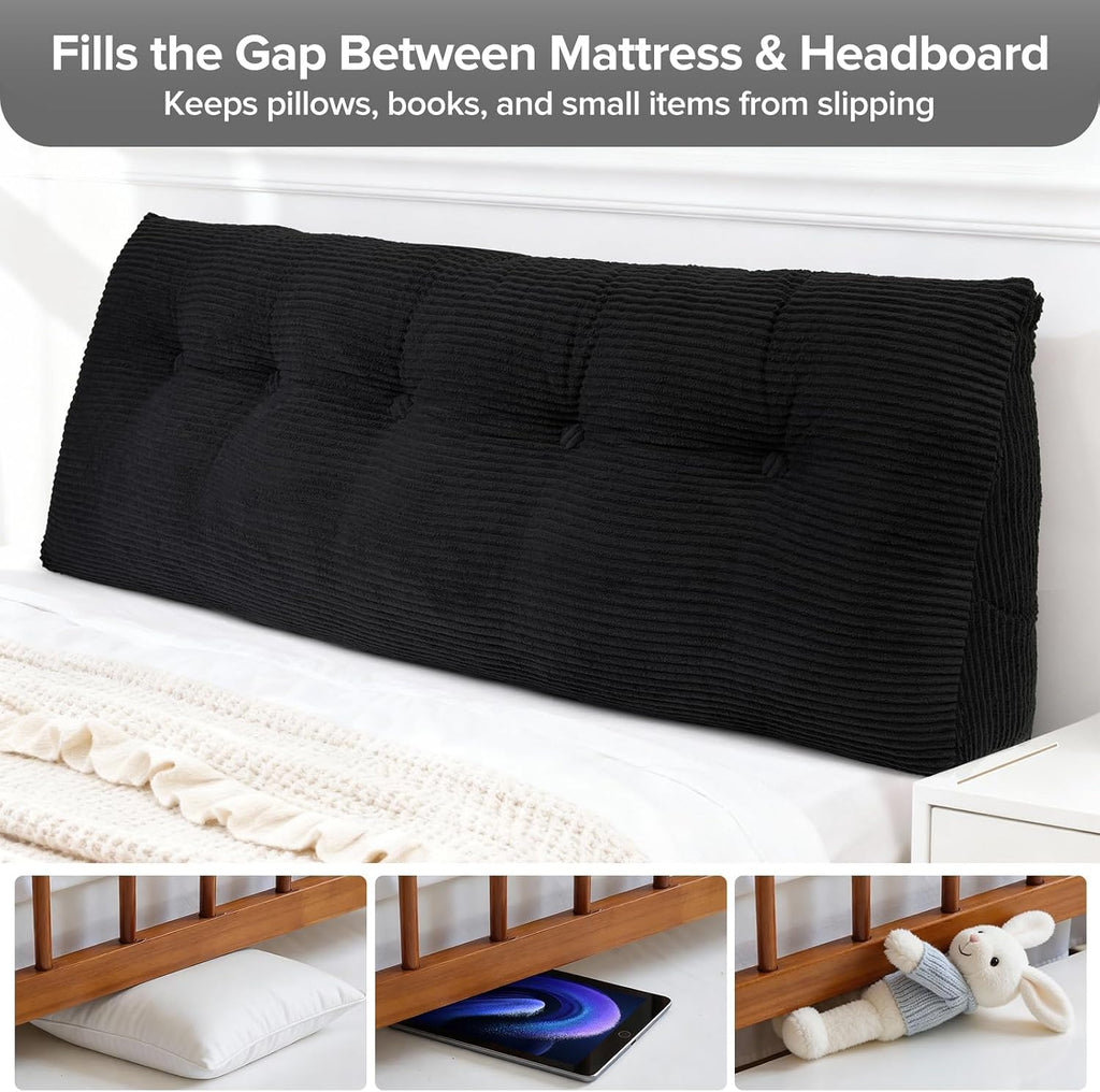 Royal Choice Headboard Pillow for Sitting Up in Bed, Queen Size Backrest Triangle Reading Pillow for Daybed, Supportive Bed Back Pillow for…