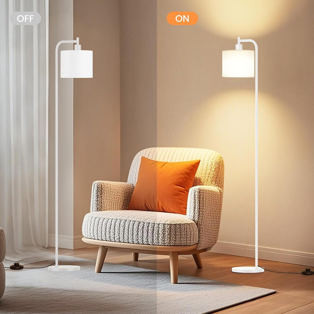SIBRILLE Floor Lamp with Linen Shade, Dimmable Tall Standing Lamp with Remote Control & 3 Color Temperatures, Modern Corner Floor Lamps…