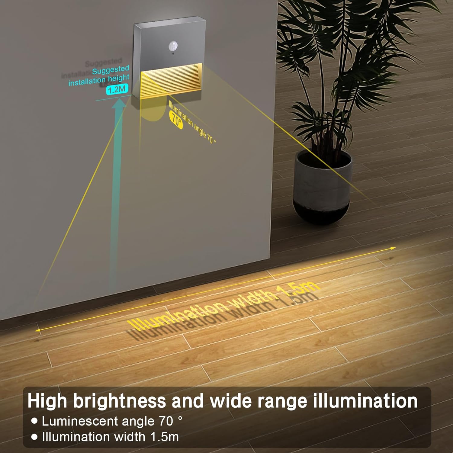 rechargeable battery night light motion sensor light indoor Warm White stair lights night light motion sensor stick on lights, Adjustable…
