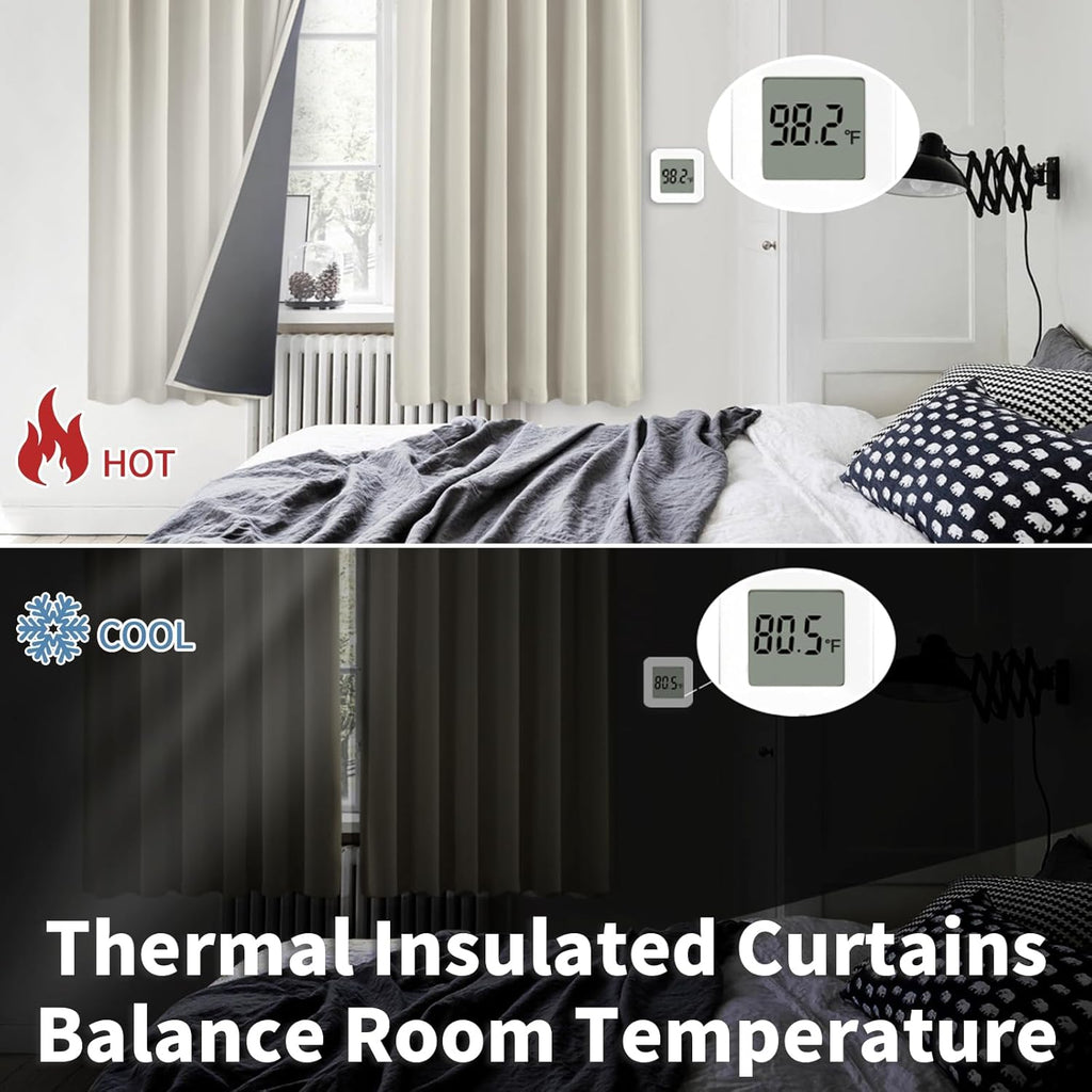 BGment Cashmere Blackout Curtains Panels for Bedroom, 100% Blackout Curtains 78 Inches Long Light Reducing Thermal Insulated Room…