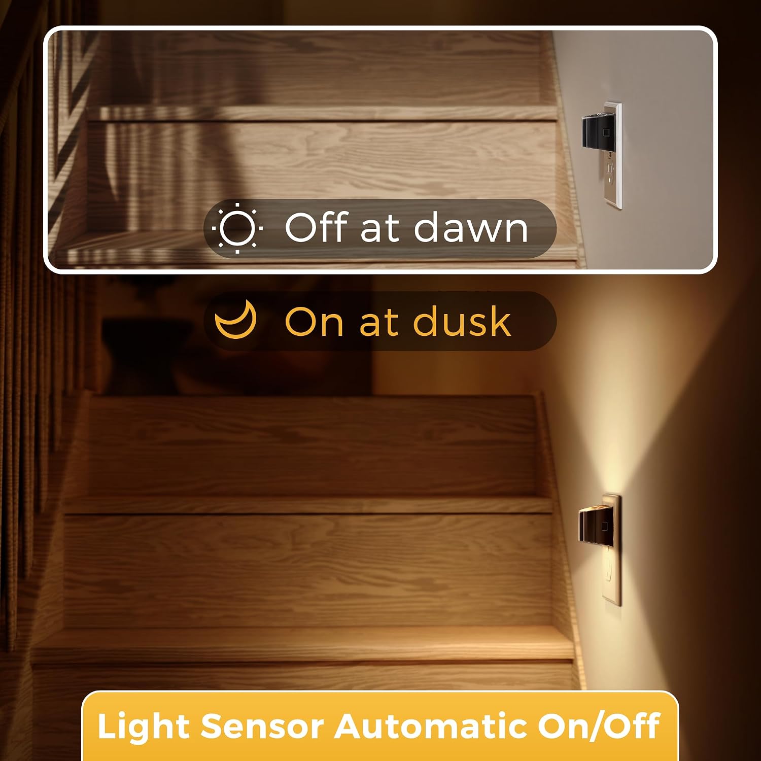L LOHAS LED Night Lights Plug into Wall, 2 Pack Modern Night Lights, Dusk to Dawn Sensor Nightlight,0-100LM Brightness Adjustable, 3000K…