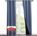 Nicetown Full Shade Curtain Panels 84 inches Long, Pair of Energy Smart & Noise Blocking Out Blackout Drapes for Guest Room Window, Thermal…