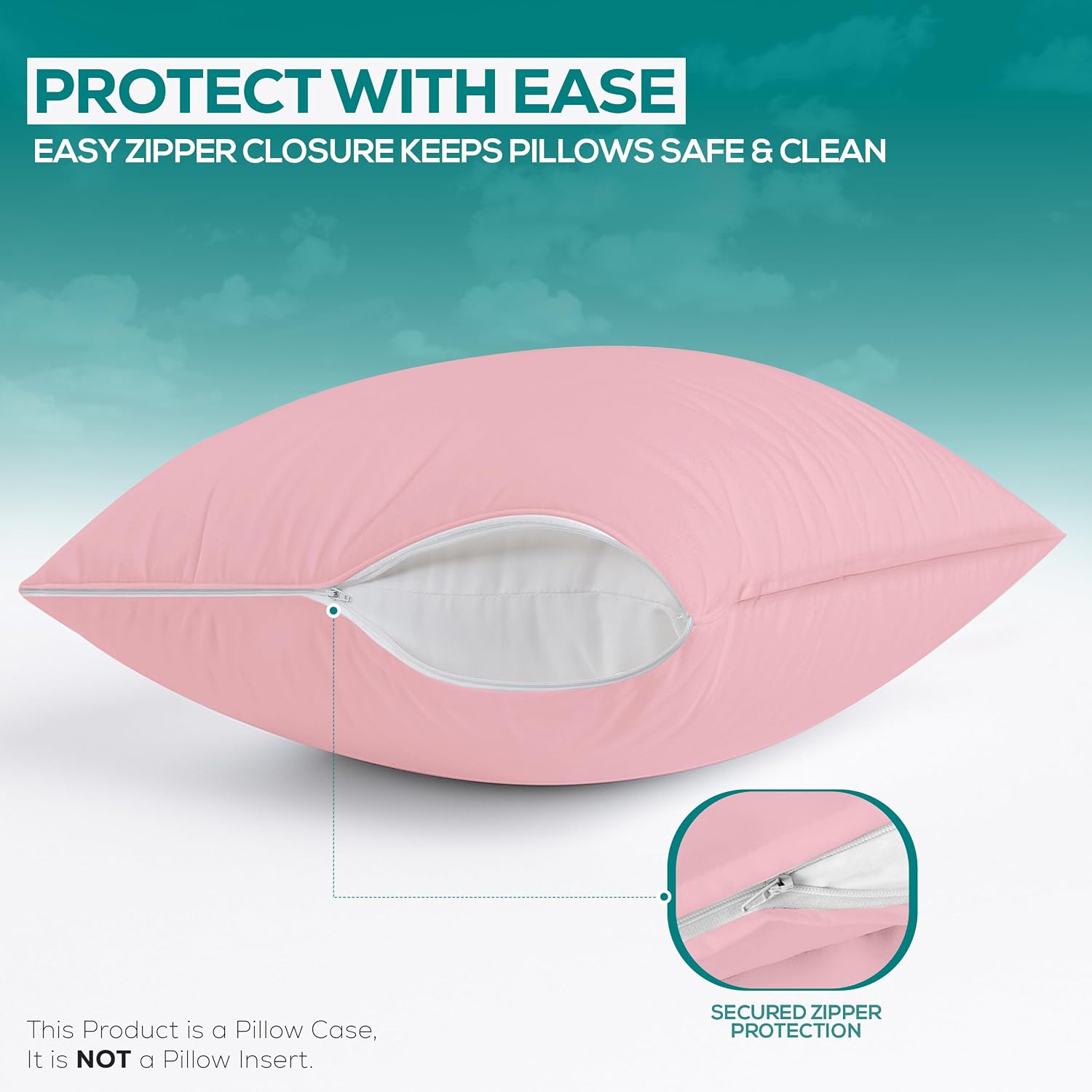 Utopiabedding Utopia Bedding 100% Waterproof Pillow Protectors with Zipper King Size (Set of 2), Bed Bug and Dust Mite Proof Zippered Pillo…