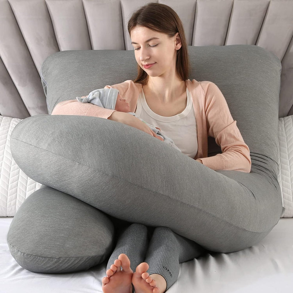 Elover Cooling Pregnancy Pillows for Sleeping, U Shaped Full Body Pillow with Removable Cover, Pregnant Women Must Haves, Maternity…