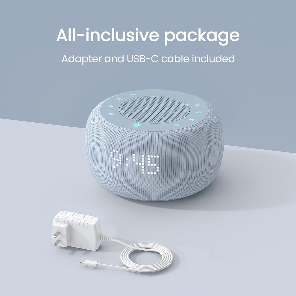 Buffbee Pro 2nd Gen – Upgraded to Rechargeable Battery | 3-in-1 Portable White Noise Sound Machine, Alarm Clock & Bluetooth Speaker for…