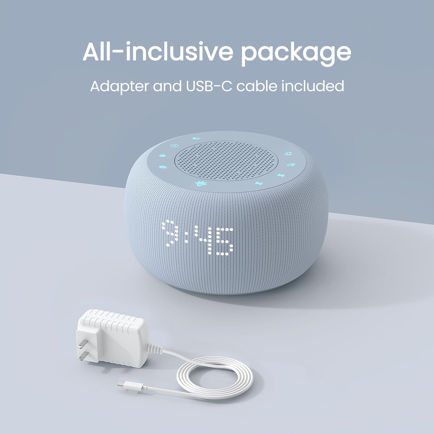 Buffbee Pro 2nd Gen – Upgraded to Rechargeable Battery | 3-in-1 Portable White Noise Sound Machine, Alarm Clock & Bluetooth Speaker for…