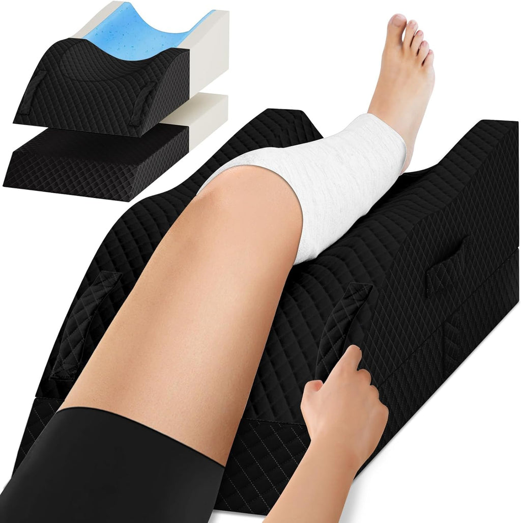 TranquilRelax TranquilRelax Elevation Pillows for Leg After Surgery, Memory Foam Adjustable Wedge Pillow for Injury or Rest, Ankle P…