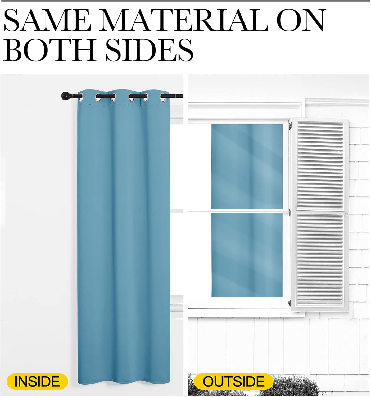 NICETOWN Thermal Insulated Curtains Blackout Draperies, Window Treatment Solid Grommet Room Darkening Drape Panels for Bedroom (Teal…