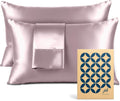 PureBedding Pure Bedding Satin Pillowcase 2 Pack - Queen Size (20"x30", Champagne Pink) - Silky Pillow Cases for Hair and Skin - Satin Pill…