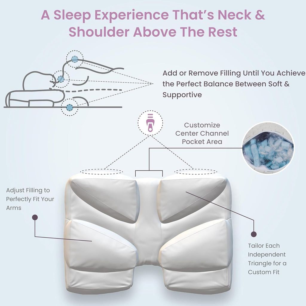 Home Wife Pillow - Cooling Shredded Memory Foam, 1 LBS Extra Bag of Stuffing, Ice Gel Infused Blended with Siliconized Fiberfill. Customize…