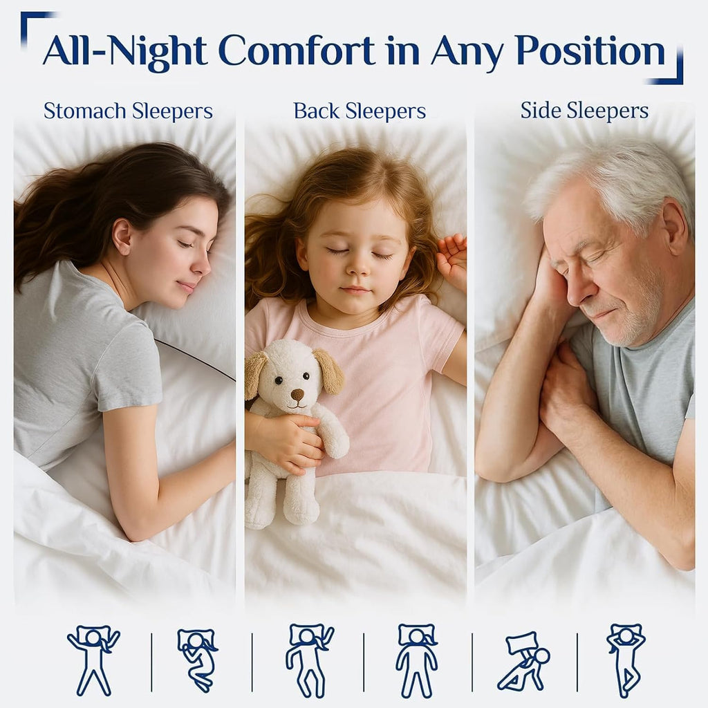 JOLLYVOGUE King Size Pillows for Sleeping, Soft and Supportive Bed Pillows with Down Alternative Filling for Side and Back Sleepers…