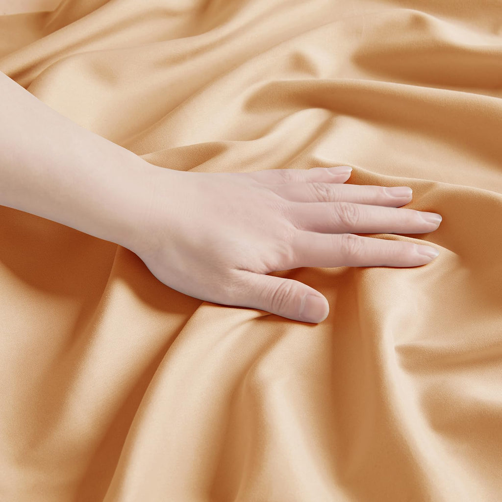 Nestl Orange Pillow Cases - Soft Queen Size Set of 2, 1800 Microfiber, Envelope Closure, 20x30 Inches cotton