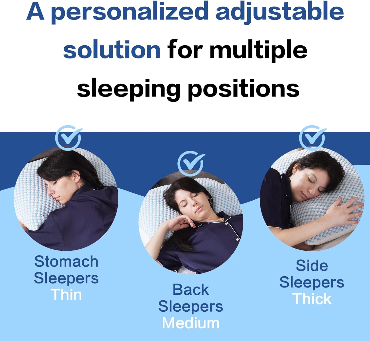 EASELAND Firm Pillows Shredded Memory Foam with Adjustable Fill - Standard Size Set of 2, Removable Cooling Cover for Hot Sleepers, Cool…
