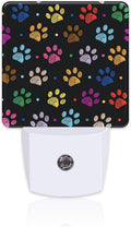 Colorful Paw Prints Night Light Plug into Wall, Animal Footprints Dusk to Dawn Night Light Plug in,0.5w Energy Saving Sleep Friendly…