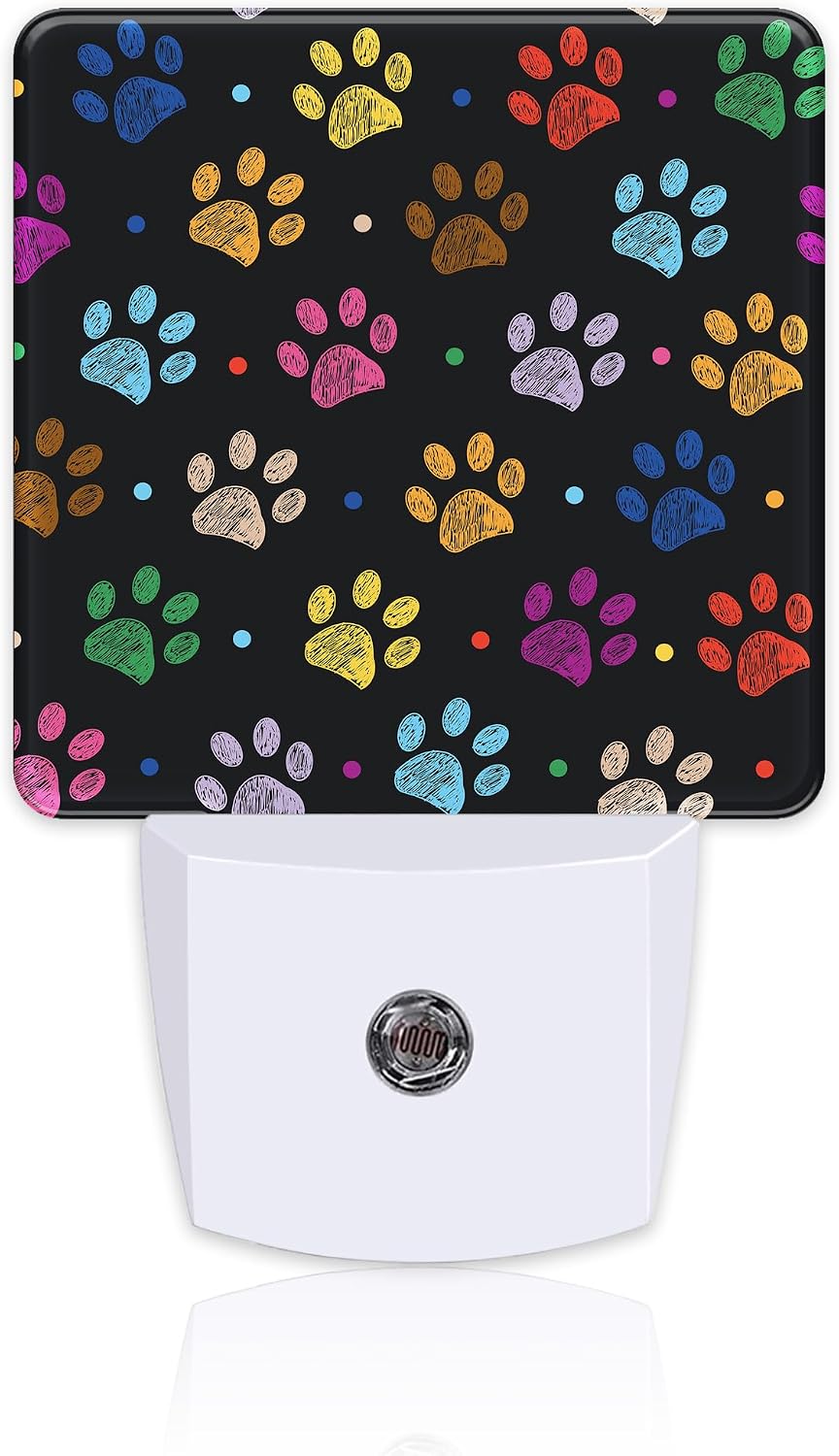 Colorful Paw Prints Night Light Plug into Wall, Animal Footprints Dusk to Dawn Night Light Plug in,0.5w Energy Saving Sleep Friendly…