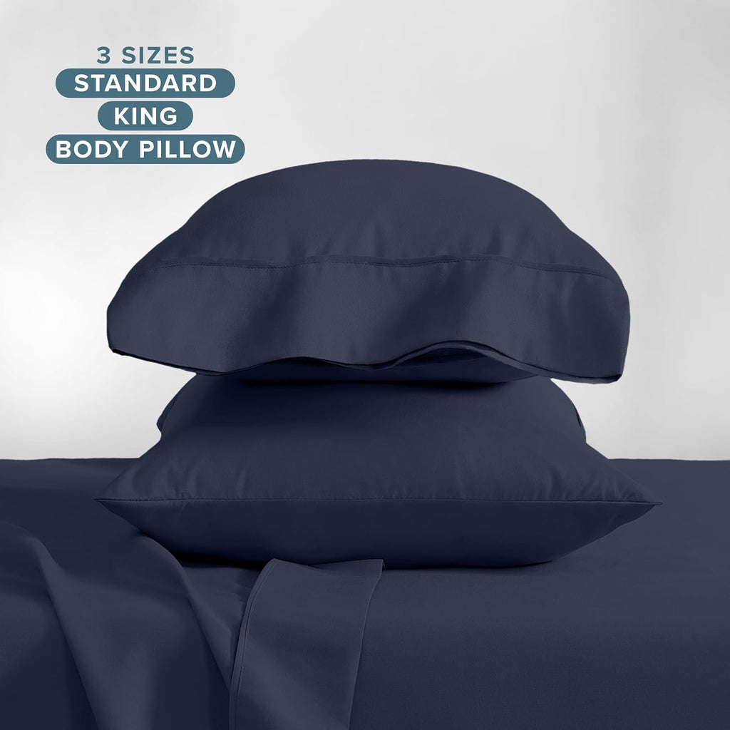 BareHome Bare Home 1800 Ultra-Soft Microfiber Pillowcase Set - Double Brushed - Hypoallergenic - Wrinkle Resistant (Standard Pillowcase Set…
