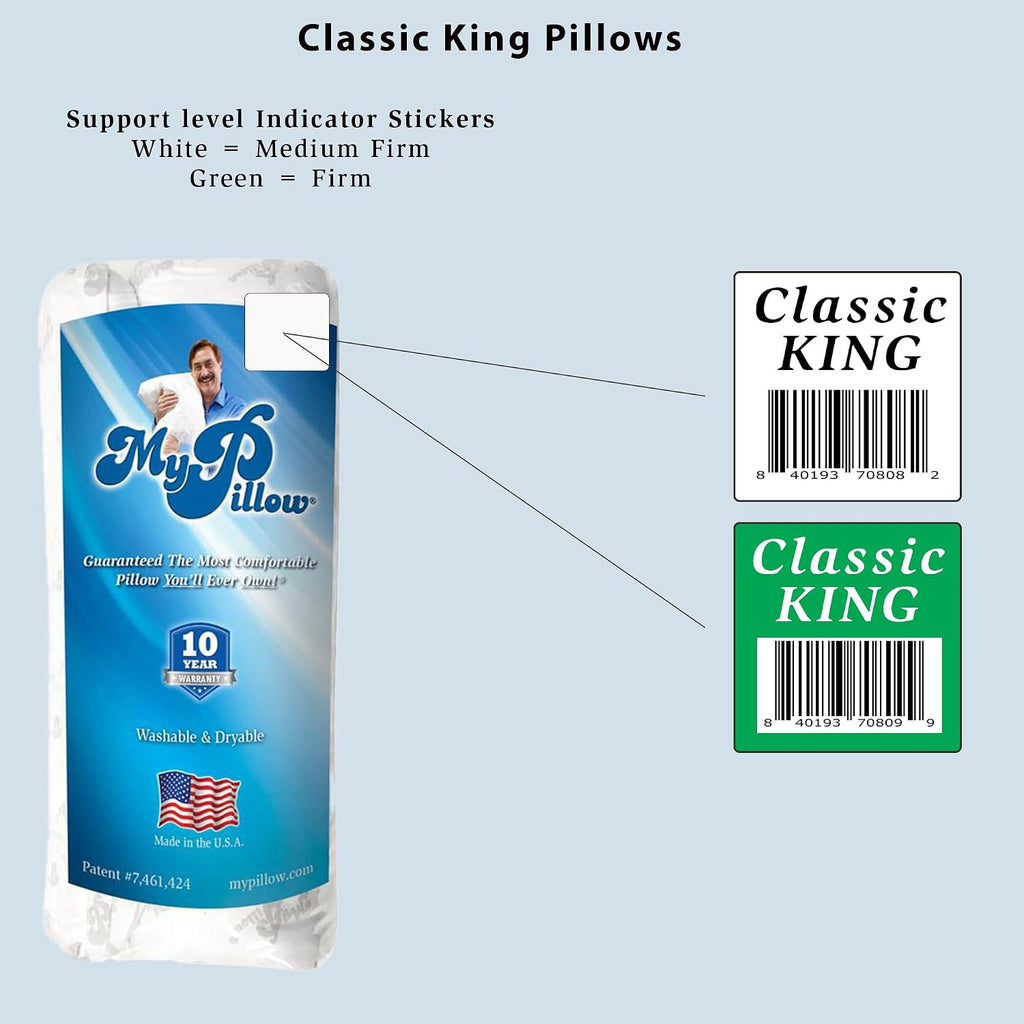 MyPillow Bedding Bed Pillows for Sleeping King Size, Perfect for Back, Stomach or Side Sleepers - My Pillow Classic Pillow [King, Medium] C…