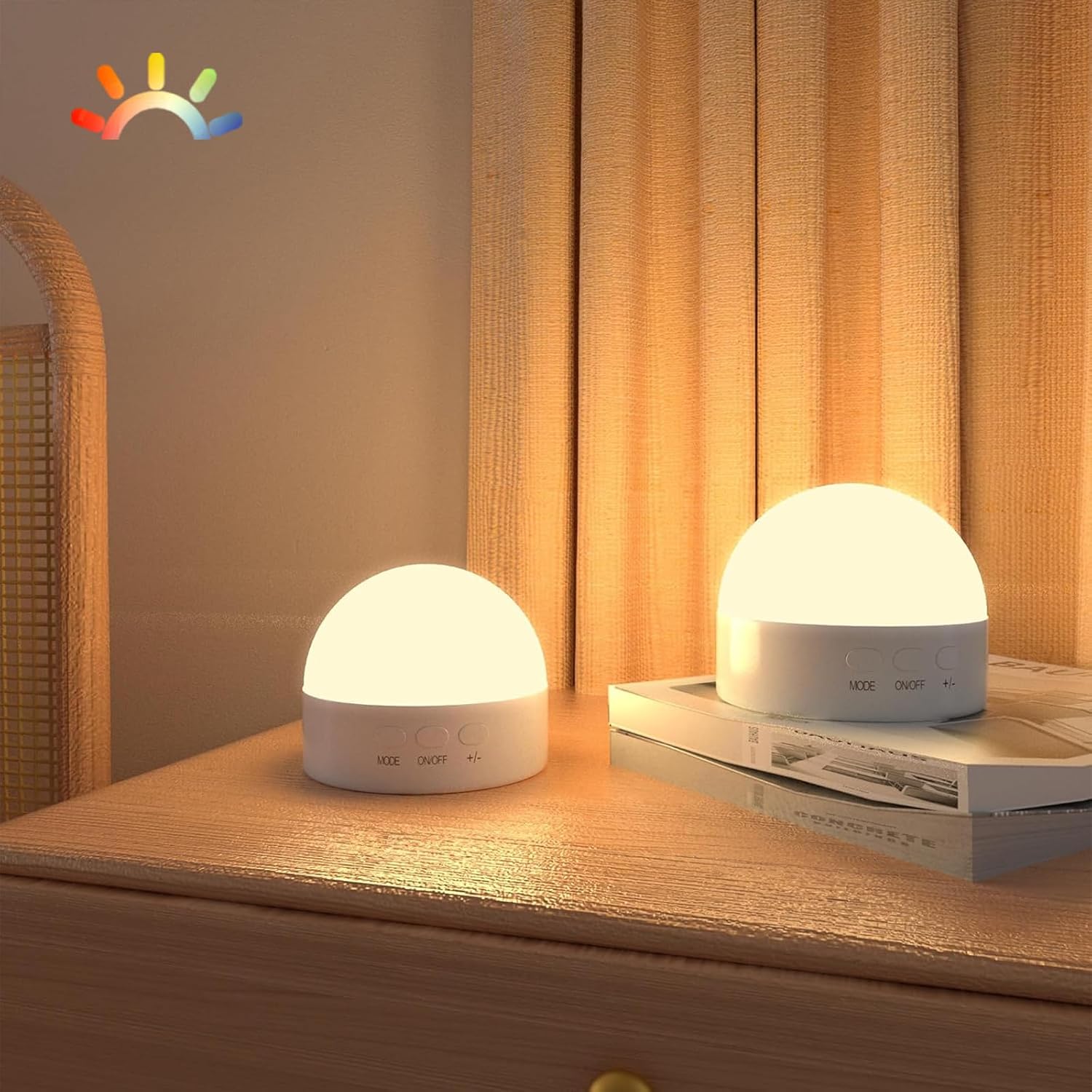 Kintion Night Light, Dimmable 8 Color Portable LED Night Light, 1800mAh Rechargeable Nursery Light Lamp, Soft Eye Caring Warm White, White,…