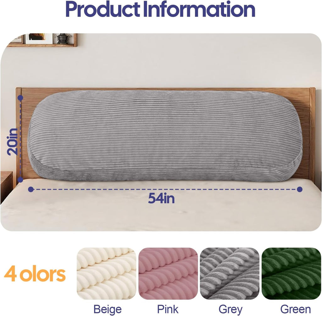 OutdoorFurnitureAccessories 20x54 Body Pillow for Adults, Long Body Pillow for Bed with Shredded Memory Foam, Big Firm Pillows for Pregnanc…