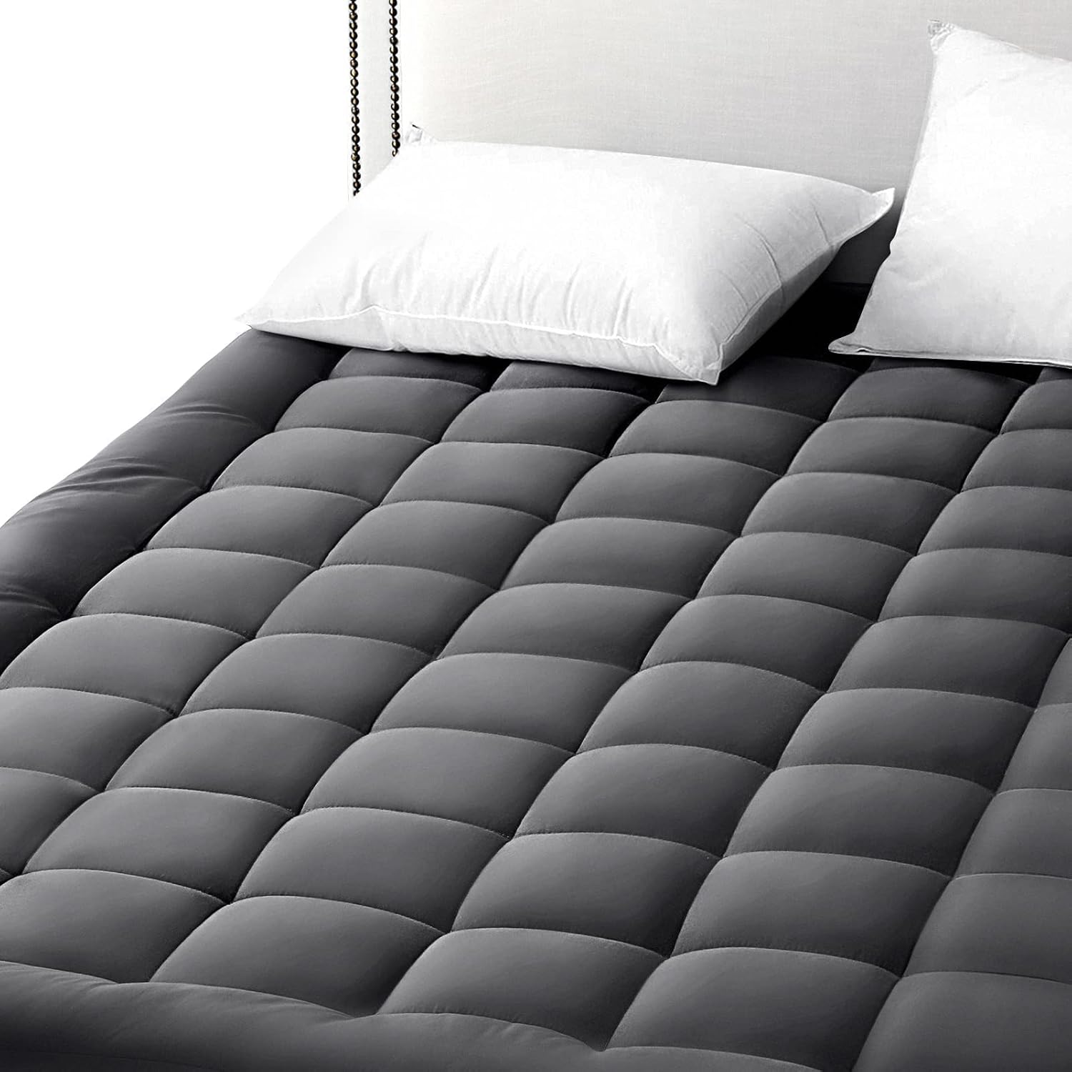 EASELAND Full Size Mattress Pad Pillow Top Cover Quilted Fitted Protector Cotton Top 8-21" Deep Pocket Cooling Mattress Topper (54x75…