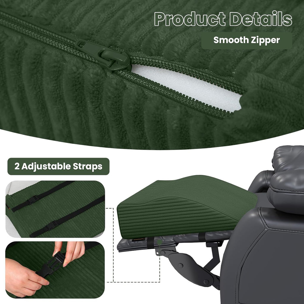 idee-home Recliner Leg Rest Cushion, Recliner Footrest Extender Pillow with Removable Corduroy Cover, Multi Purpose Ergonomic Foot Pillow…