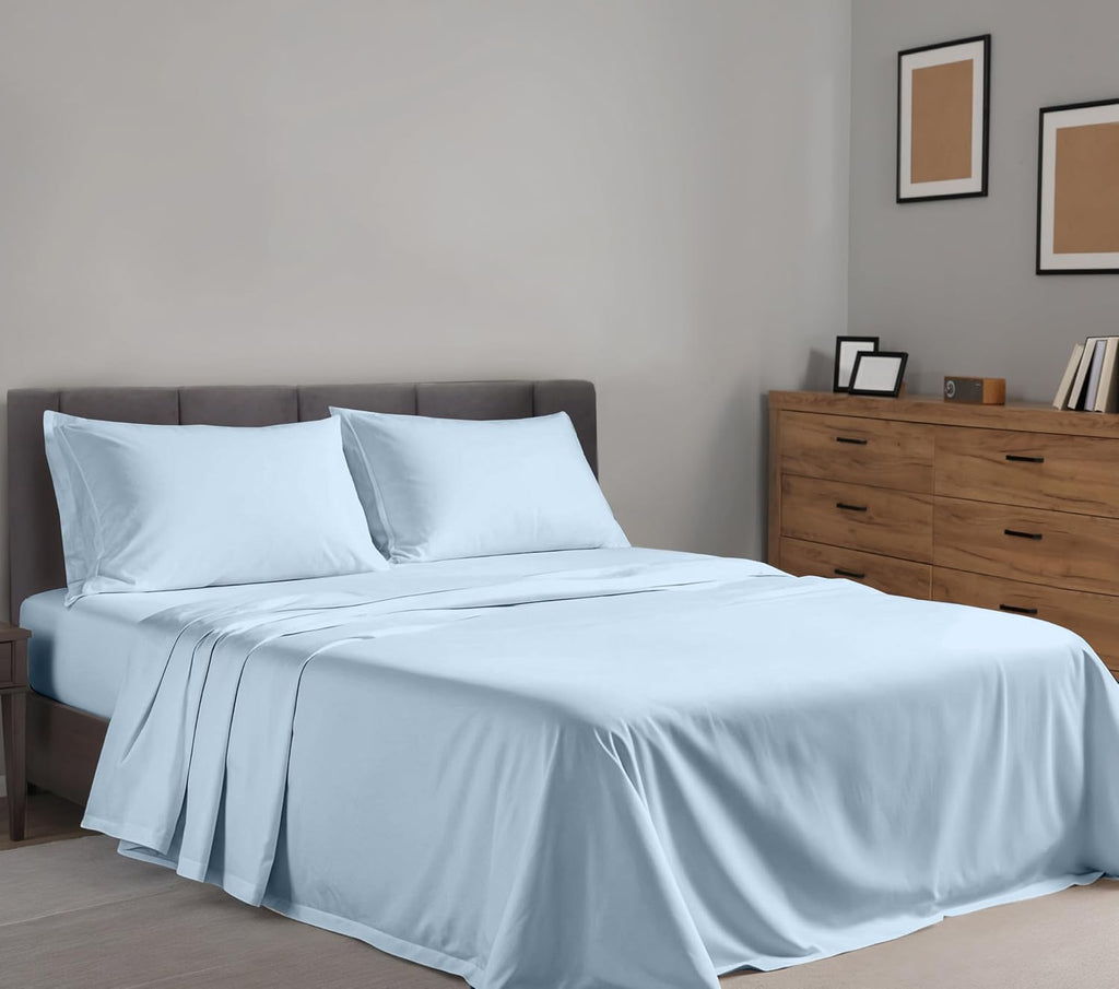 Ruvanti 100% Cotton Percale Sheets Twin XL Size – Crisp Cooling Bed Sheets for Hot Sleepers, Deep Pocket 16”, Soft Breathable & Durable Hot…
