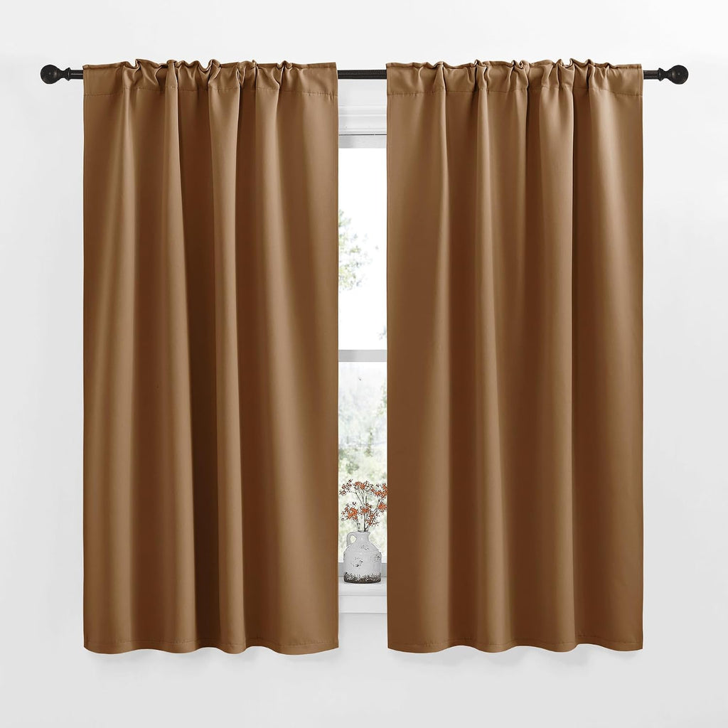 NICETOWN RV Curtains for Camper Windows - (Gold Brown Color) 42x50 Inch, 2 Panels Set, Thermal Insulated Room Darkening Blackout…
