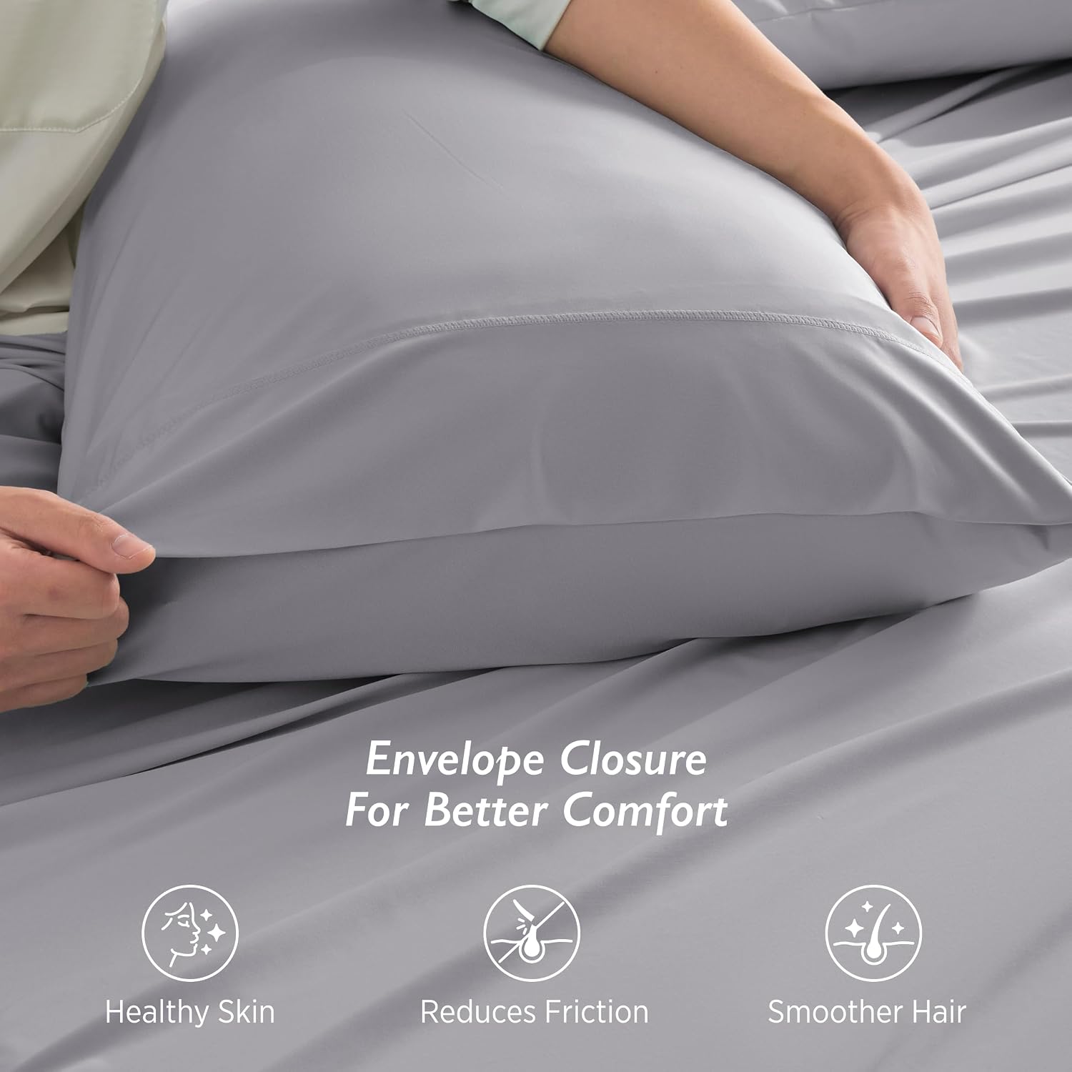 Breescape Cooling Pillow Cases King Size - BlendTekTM Dry & Cool Technology for Hot Sleepers and Night Sweats, Ultra Soft & Smooth Pillowcas…
