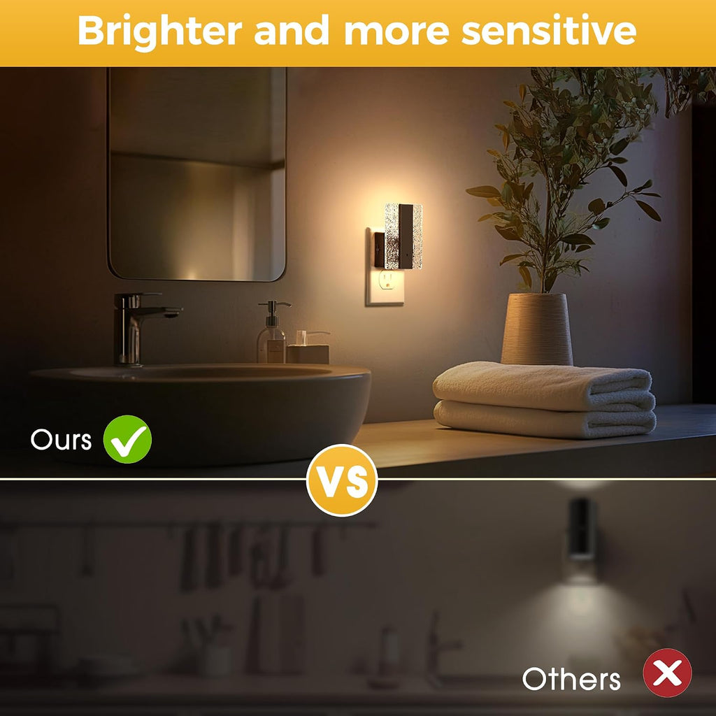 L LOHAS LED Night Light Plug into Wall, 0-100LM Dimmable Night Light with Dusk to Dawn Sensor, Decorative Plug in Night Lights for…