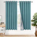 Xwzo 100% Blackout Curtains - Thermal Insulated Black Liner Curtains, Noise Reducing and Heat Blocking Drapes for Hall and Studio Windows w…