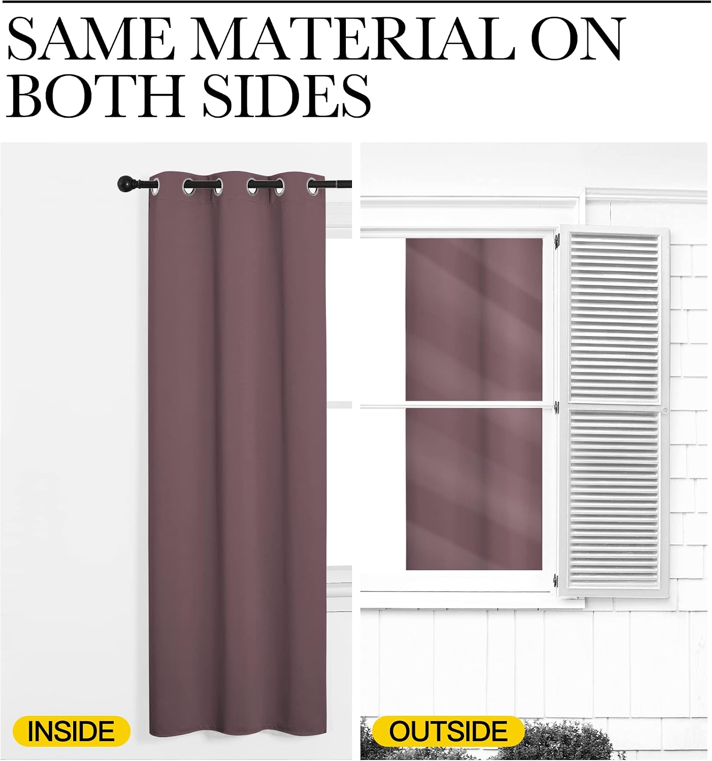 NICETOWN Dry Rose Room Darkening Curtains for Kitchen, Set of 2, 42 inches Wide by 48 inches Long, Window Treatment Thermal Insulated…