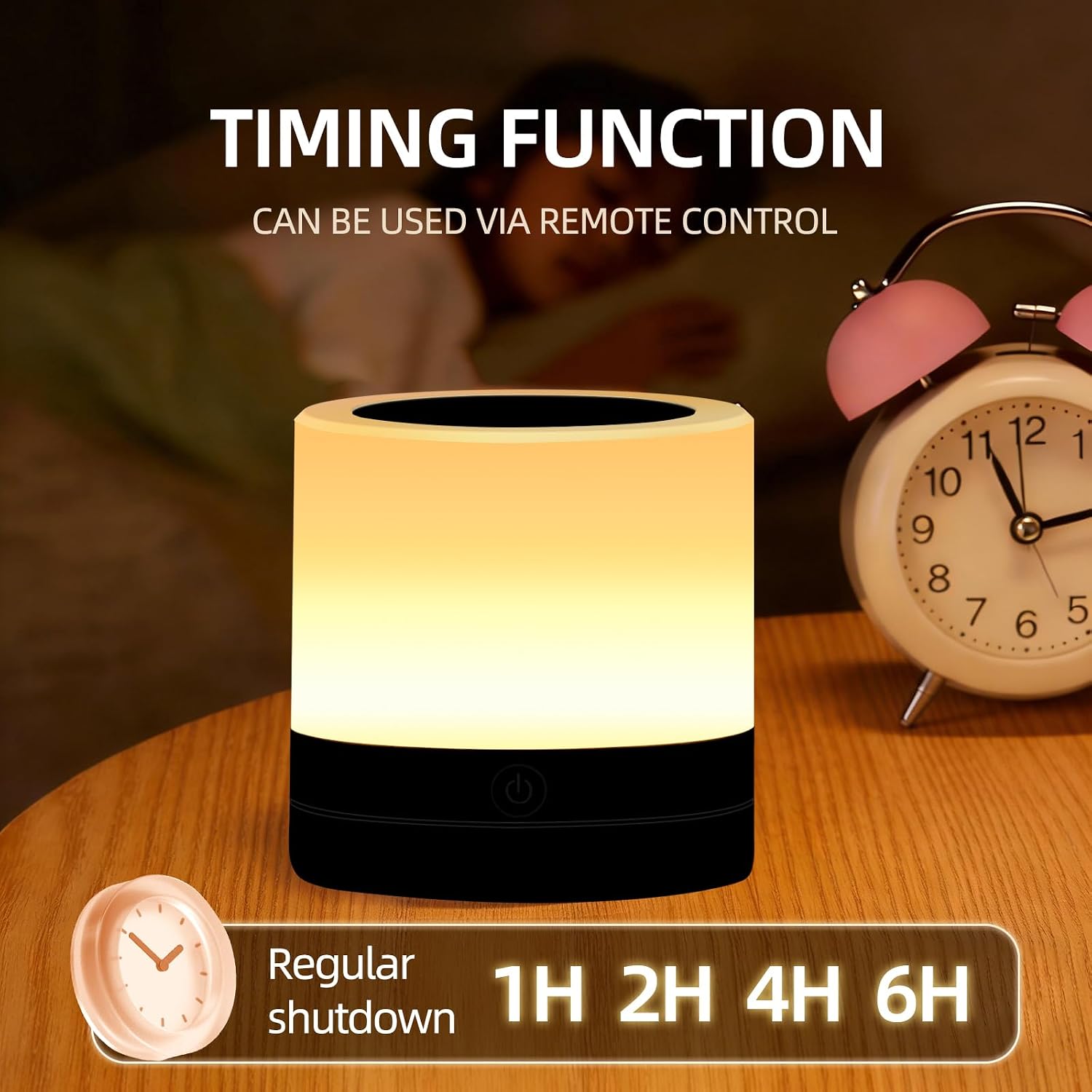 Portable Night Light for Kids, USB Rechargeable Small Desk Lamp,13 RGB Colors & 4 Brightness & 1 Remote, Touch Bedside Table Lamp for…