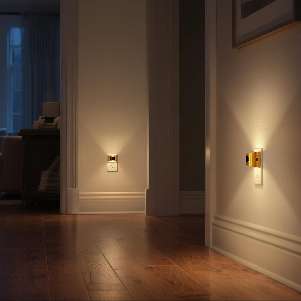DORESshop LED Night Light[2 Pack], Night Lights Plug into Wall, 3 Mode Plug in Night Light with Motion Sensor, Dusk to Dawn Sensor…