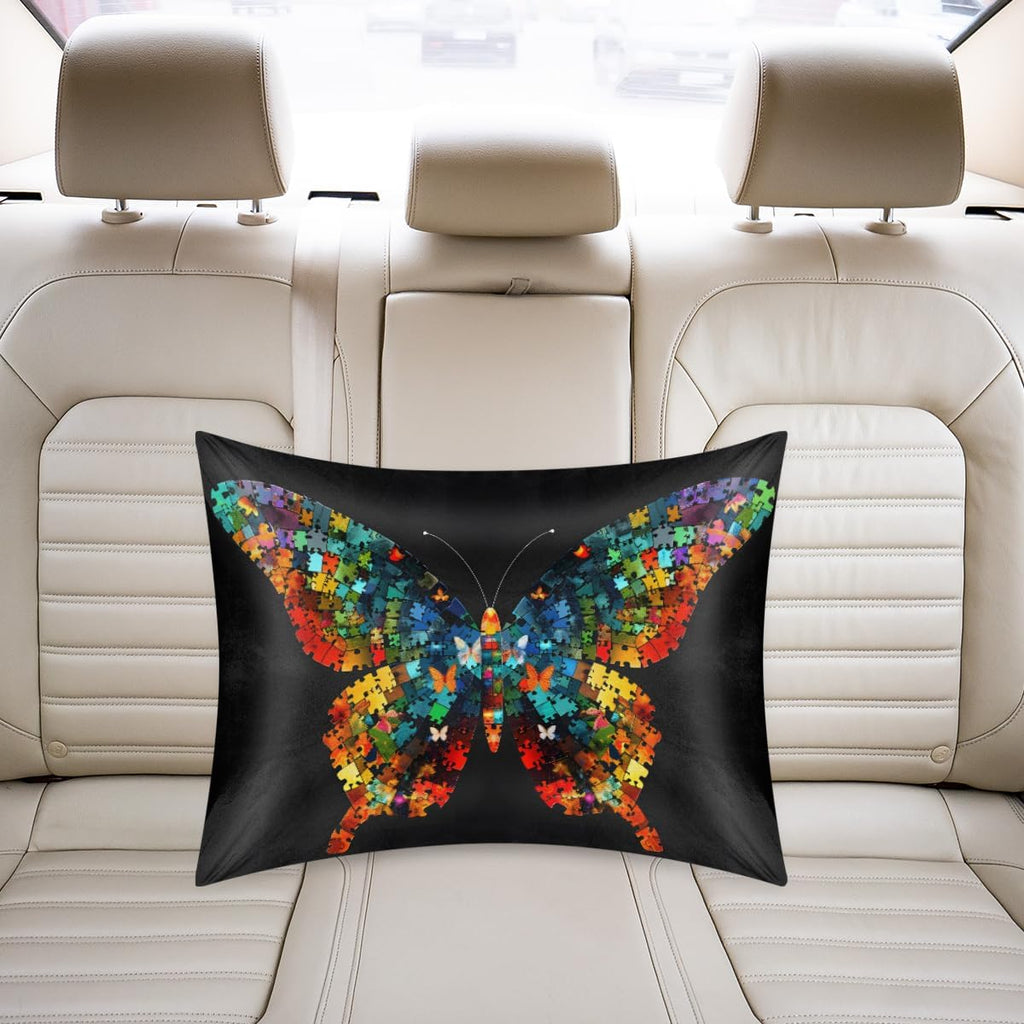 Color Animal Butterfly Autism Satin Pillowcase for Hair and Skin Soft Silk Pillow Cases with Envelope Closure Cooling Pillow Case Slip…