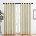NICETOWN Room Darkening Draperies Window Curtain Panels, Thermal Insulated Grommet Room Darkening Curtains for Bedroom (Beige, 2 Panels…