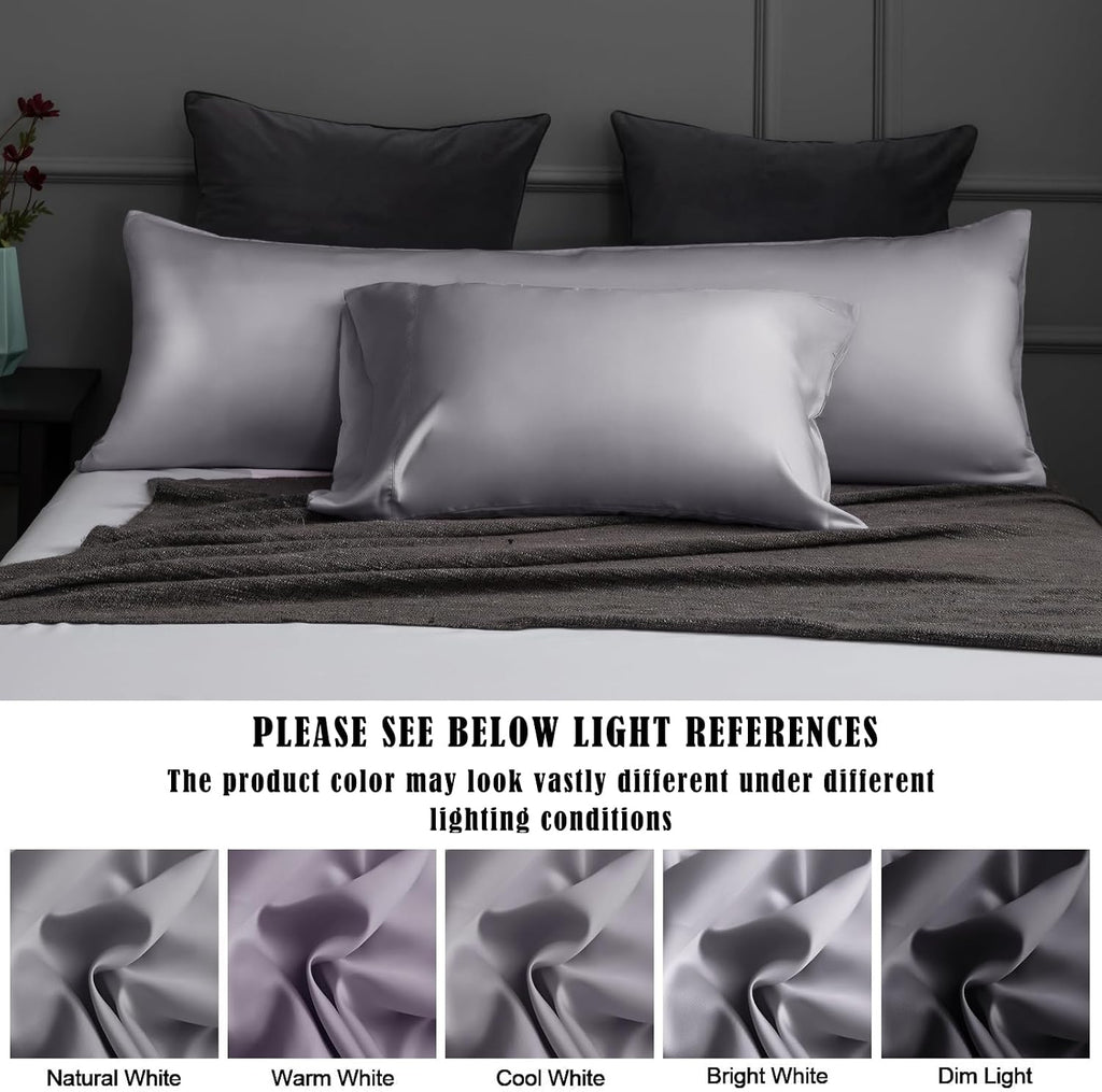 TELUS Pillow Cases King Size 2 Pack, Bamboo Rayon & Lyocell Pillowcase with Envelope Closure, Cooling Breathable Pillow Cover for Hot…