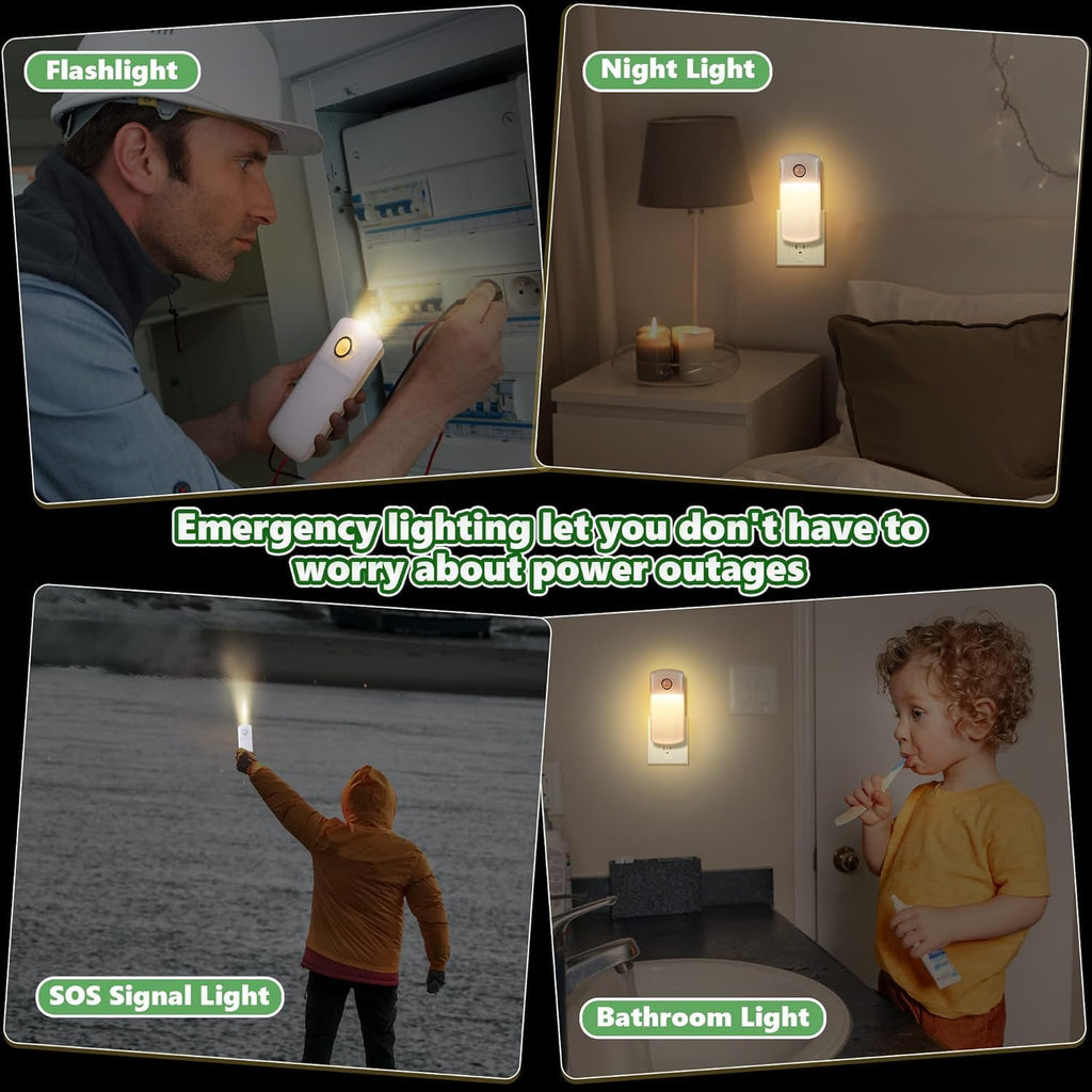 Enhon 2 Pack Emergency Power Failure Night Lights, Motion Sensor Night Light, Automatic Dusk to Dawn, Emergency Lights for Home…